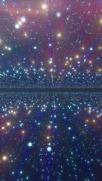 Abstract starry horizon with glowing points of light and soft cosmic perspe.. Stock Illustration