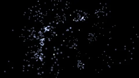 Abstract starry pattern glows against black textured background Stock Footage 328482453