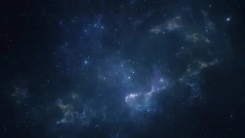Abstract Stars moving with clouds in space Stock Footage 256913165
