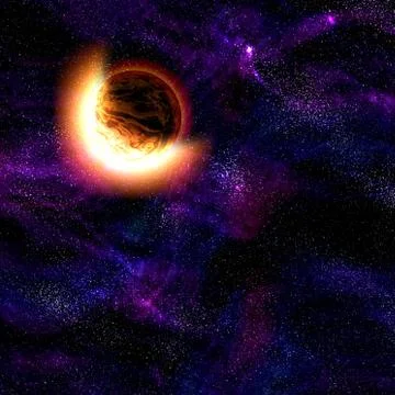 Abstract stars nebula generated texture Stock Illustration