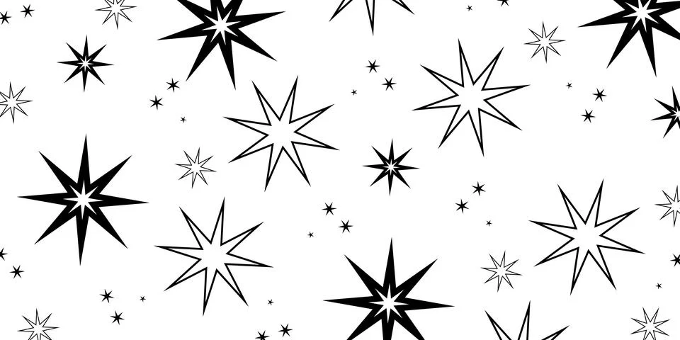 Abstract stars pattern on backdrop. Geometric forms background. Modern vector Stock Illustration