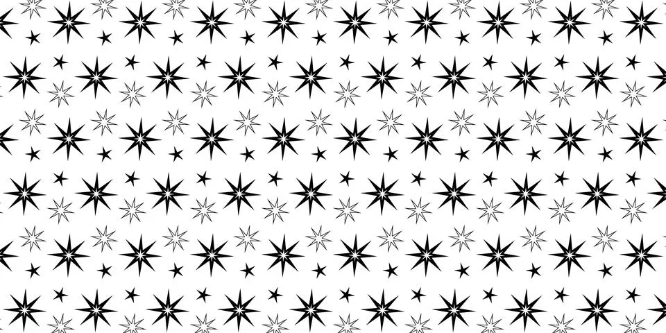 Abstract stars pattern on backdrop. Geometric forms background. Modern vector Illustrazione stock