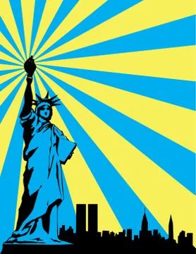 Abstract statue of liberty Stock Illustration