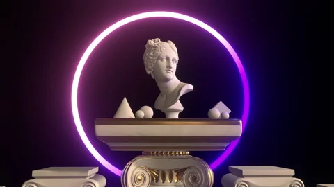 Abstract Stature Neon Background Video stock 259739944