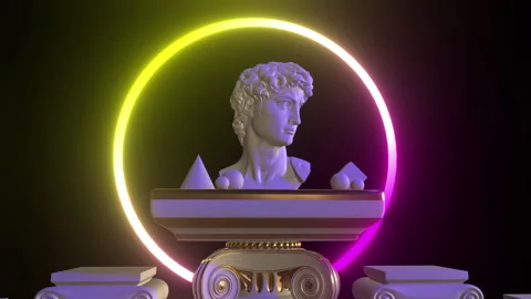 Abstract Stature Neon Background Stock Footage 259739981