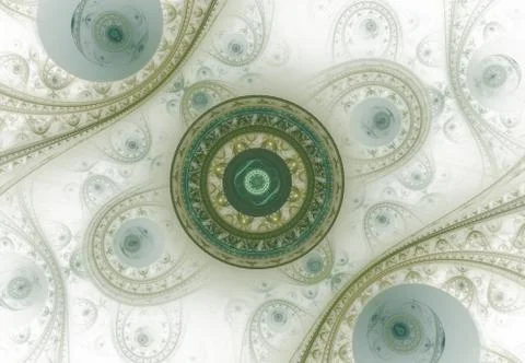 Abstract steampunk design, mechanical design, cogwheel engine. Modern fractal Ilustración de archivo