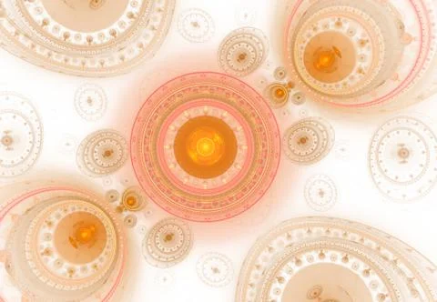 Abstract steampunk design, mechanical design, cogwheel engine. Modern fractal イラスト素材