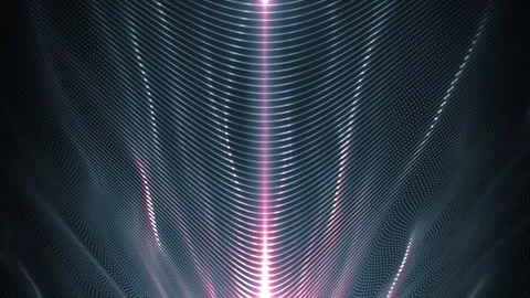 Abstract steel waves with soft shine effect on a dark background , looped video Stock Footage 255362216