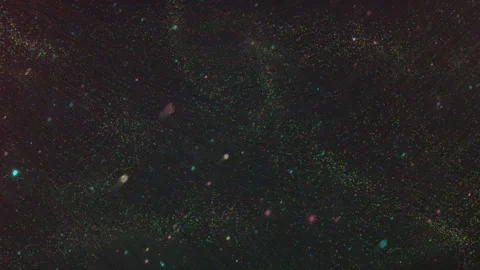Abstract Stellar Colorful Particles in Cosmic Background Stock Footage 299570665
