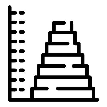 Abstract step progress bar icon Stock Illustration