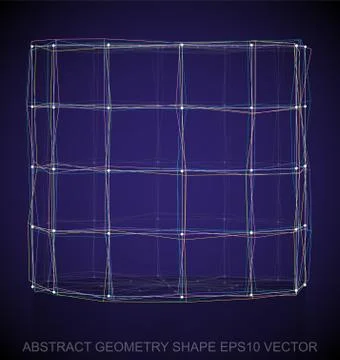 Abstract stereometry shape: Multicolor sketched Cylinder. Hand drawn 3D 스톡 일러스트