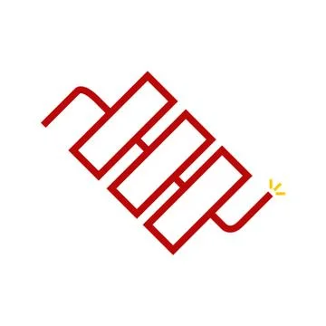 Abstract Stick Firecracker Symbol Vector Illustration Graphic Stock Illustration