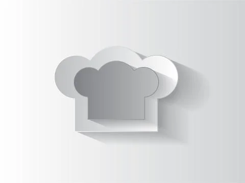 Abstract sticker background with a chef hat Illustrazione stock