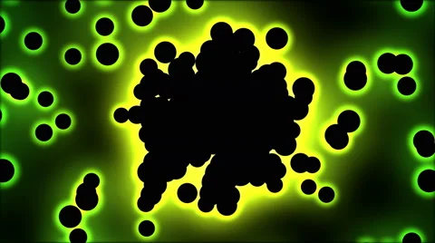 Abstract Sticky Black Particles - Loop Yellow Stock Footage 45589273