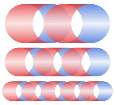 Abstract sting / strand shapes in different lengths Stock Illustration