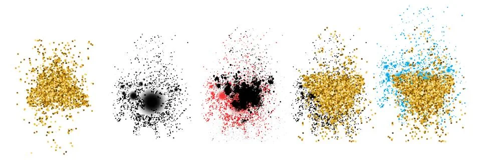 Abstract stippling texture splashes. Trendy objects for design Illustrazione stock