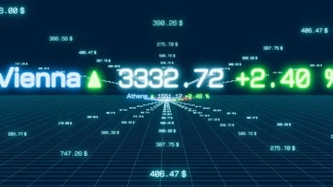 Abstract stock index data and financial figures. Stock Footage 309854642