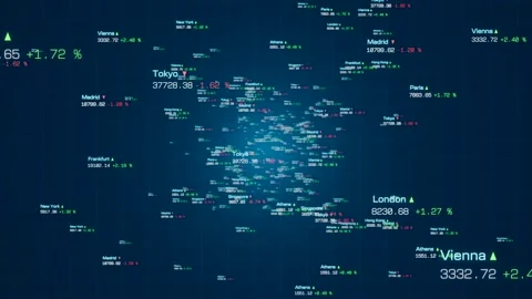 Abstract stock index prices, floating data. Stock Footage 311161970