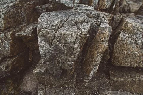 Abstract stone texture from waves erode, nature background. Top view. Copy sp Stock Photos