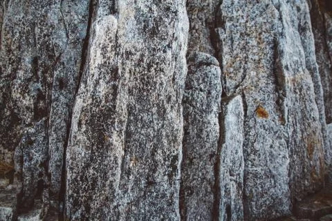 Abstract stone texture from waves erode, nature background. Top view. Stock Photos