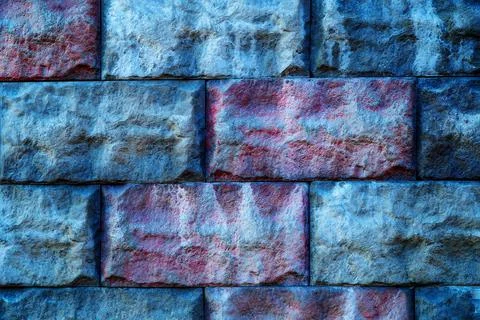 Abstract stone tile texture brick wall background. Vintage multicolor brick w Stock Photos