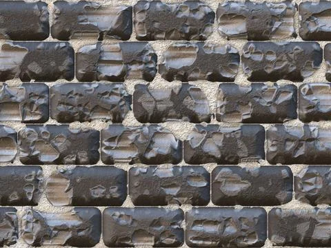 Abstract stone wall Abstract generated rough stone blocks wall surface bac... Foto stock
