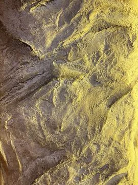 Abstract Stone Wall Texture with Golden Light, Rock Surface Background Stock Photos