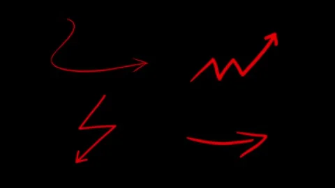 Abstract Stop-Motion Arrow Animations – Hand-Drawn Grunge Overlays Stock Footage 328482626