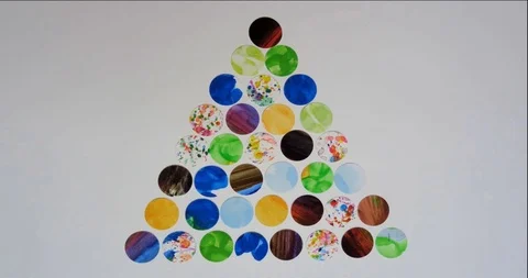 Abstract stop motion with confetti Stock Footage 92445614