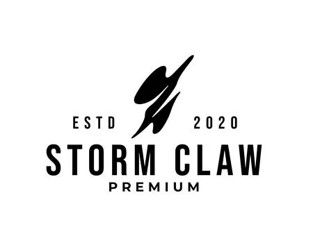 Abstract storm claw typhoon logo icon vector Stock Illustration