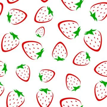 Abstract strawberry vector seamless pattern background. 스톡 일러스트