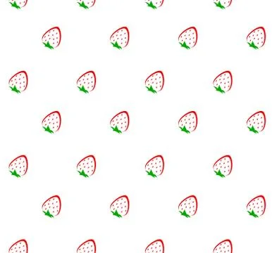 Abstract strawberry vector seamless pattern background. Stock Illustration