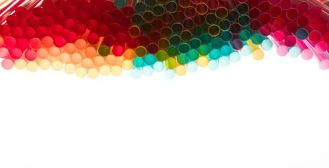 Abstract straws background with copy space Stock Photos