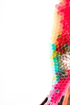 Abstract straws background with copy space Stock Photos
