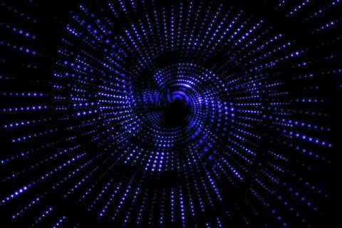 Abstract stream array colorful glitter sparkle blue lines with particles  o.. Stock Photos