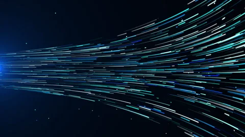 Abstract stream High tech curve tunnel cyberspace, Data Stream Tunnel Stock Footage 347865450