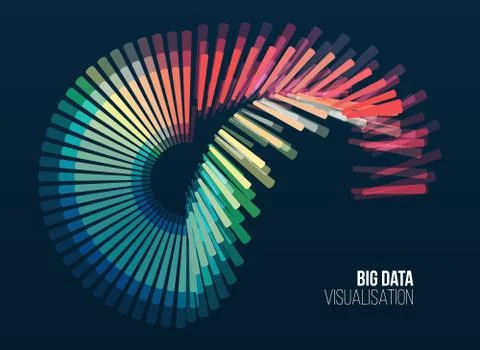 Abstract stream information. Filtering machine algorithms. Stock Illustration