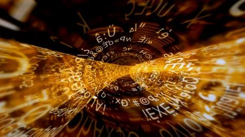 Abstract Streaming Data Illustrazione stock