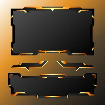 Abstract streaming overlay live video broadcast border frame Stock Illustration