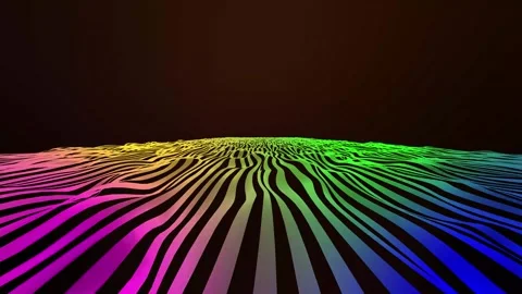 Abstract String Line animation Background. Flowing structure from colorful .. Stock Footage 253995802