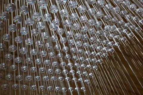 Abstract strings and crystals. Illustrazione stock