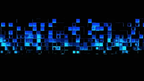 Abstract strip of square cells and cubes Stock Footage 156715721