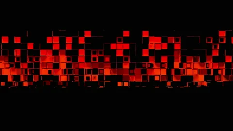 Abstract strip of square cells and cubes Stock Footage 156722593