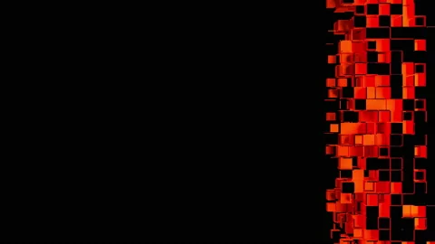 Abstract strip of square cells and cubes Stock Footage 156732359