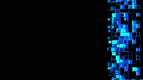 Abstract strip of square cells and cubes Stock Footage 156739724