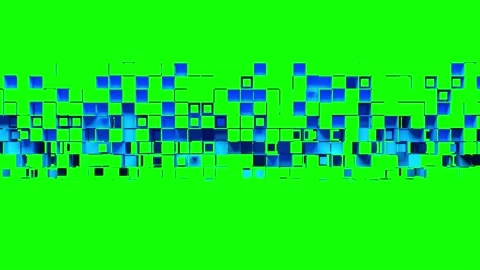 Abstract strip of square cells and cubes Stock Footage 181598547