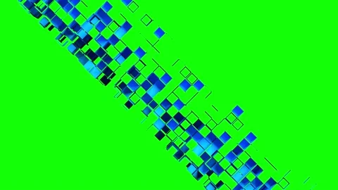 Abstract strip of square cells and cubes Stockbeeldmateriaal 186792691