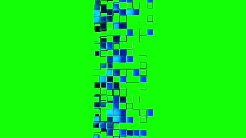 Abstract strip of square cells and cubes Stock-Footage 196244041