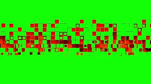 Abstract strip of square cells and cubes Stock Footage 196244552