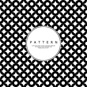 Abstract stripe circle seamless pattern design. Geometric line dots pattern. Stock Illustration